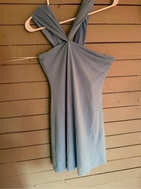 Hello Molly Pale Blue Mini Dress